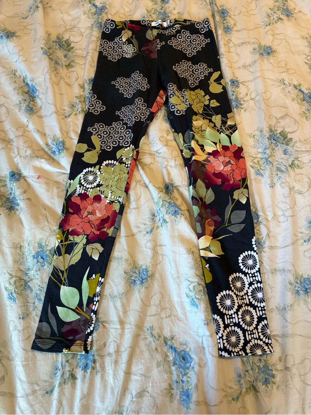 Johnny Was LA Floral Print Black Women's Stretch Jeans Cotton